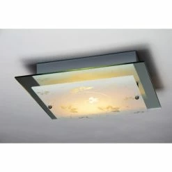 Hofstein Rabat Deckenleuchte Transparent, Klar, 2-flammig -Bürolampen Verkäufe rabat deckenleuchte h03 19