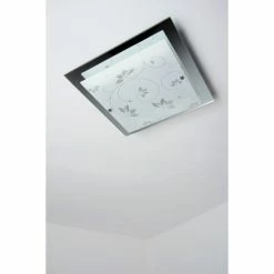 Hofstein Rabat Deckenleuchte Transparent, Klar, 2-flammig -Bürolampen Verkäufe rabat deckenleuchte h03 21