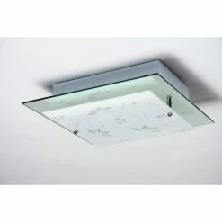 Hofstein Rabat Deckenleuchte Transparent, Klar, 2-flammig -Bürolampen Verkäufe rabat deckenleuchte h03 22