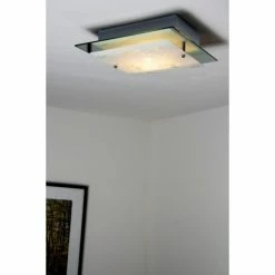 Hofstein Rabat Deckenleuchte Transparent, Klar, 2-flammig -Bürolampen Verkäufe rabat deckenleuchte h03 3