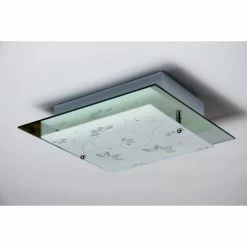 Hofstein Rabat Deckenleuchte Transparent, Klar, 2-flammig -Bürolampen Verkäufe rabat deckenleuchte h03 4