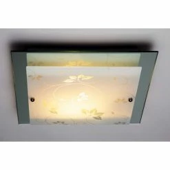 Hofstein Rabat Deckenleuchte Transparent, Klar, 2-flammig -Bürolampen Verkäufe rabat deckenleuchte h03 9