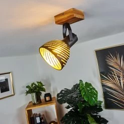 Hofstein Racolo Deckenleuchte Holz dunkel, 1-flammig -Bürolampen Verkäufe racolo deckenleuchte h3434956 8