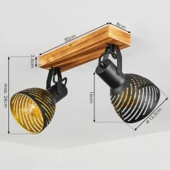 Hofstein Racolo Deckenleuchte Holz dunkel, 2-flammig -Bürolampen Verkäufe racolo deckenleuchte h3434987 3