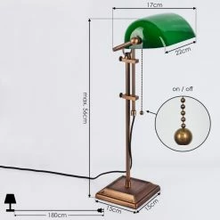 Hofstein Ragaz Bankerlampe Bronze, 1-flammig 14 Hofstein Ragaz Bankerlampe Bronze, 1-flammig -Bürolampen Verkäufe ragaz bankerlampe h3547670 3