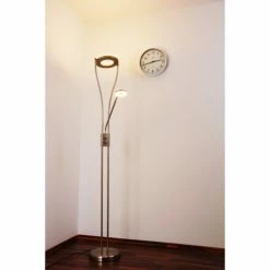 Reality RENNES Deckenfluter LED Stahl gebürstet, 2-flammig -Bürolampen Verkäufe reality rennes deckenfluter r42412107 4