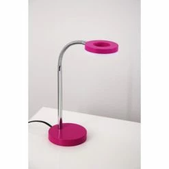 Reality RENNES Schreibtischleuchte LED Chrom, Weiß, Lila, 1-flammig