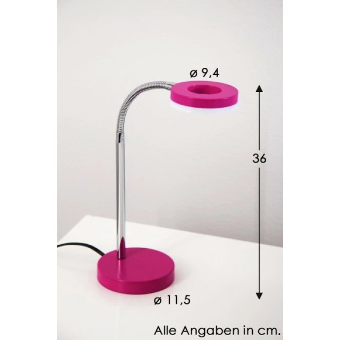 Reality RENNES Schreibtischleuchte LED Chrom, Weiß, Lila, 1-flammig 2 Reality RENNES Schreibtischleuchte LED Chrom, Weiß, Lila, 1-flammig – Bild 2