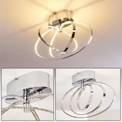 Hofstein Ringos Deckenleuchte LED Chrom, 1-flammig