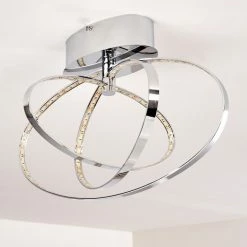 Hofstein Ringos Deckenleuchte LED Chrom, 1-flammig -Bürolampen Verkäufe ringos deckenleuchte h165691 do1 12