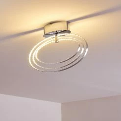 Hofstein Ringos Deckenleuchte LED Chrom, 1-flammig -Bürolampen Verkäufe ringos deckenleuchte h165691 do1 13