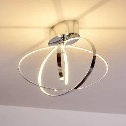 Hofstein Ringos Deckenleuchte LED Chrom, 1-flammig -Bürolampen Verkäufe ringos deckenleuchte h165691 do1 7