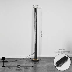 Hofstein Rodeche Stehleuchte LED Messing, Schwarz, 1-flammig -Bürolampen Verkäufe rodeche stehleuchte h3439388 3