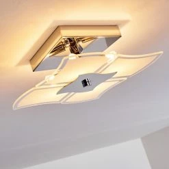 Hofstein Rom Deckenleuchte Chrom, 4-flammig -Bürolampen Verkäufe rom deckenleuchte w29356f 3 12