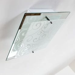 Hofstein Rusty Deckenleuchte Grau, Transparent, Klar, 2-flammig -Bürolampen Verkäufe rusty deckenleuchte h01 11