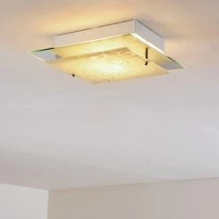 Hofstein Rusty Deckenleuchte Grau, Transparent, Klar, 2-flammig -Bürolampen Verkäufe rusty deckenleuchte h01 2