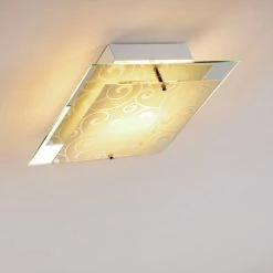 Hofstein Rusty Deckenleuchte Grau, Transparent, Klar, 2-flammig -Bürolampen Verkäufe rusty deckenleuchte h01 4