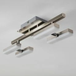 Hofstein Sakami Deckenleuchte LED Nickel-Matt, 4-flammig -Bürolampen Verkäufe sakami deckenleuchte h3000557 13