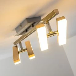 Hofstein Sakami Deckenleuchte LED Nickel-Matt, 4-flammig -Bürolampen Verkäufe sakami deckenleuchte h3000557 4