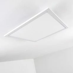 Hofstein Salmi Deckenpanel LED Aluminium, Weiß, 1-flammig, Fernbedienung -Bürolampen Verkäufe salmi deckenpanel h3311974 10