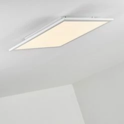 Hofstein Salmi Deckenpanel LED Aluminium, Weiß, 1-flammig, Fernbedienung -Bürolampen Verkäufe salmi deckenpanel h3311974 11