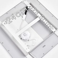 Hofstein Salmi Deckenpanel LED Aluminium, Weiß, 1-flammig, Fernbedienung -Bürolampen Verkäufe salmi deckenpanel h3311974 19