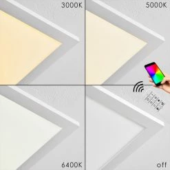 Hofstein Salmi Deckenpanel LED Aluminium, Weiß, 1-flammig, Fernbedienung 28 Hofstein Salmi Deckenpanel LED Aluminium, Weiß, 1-flammig, Fernbedienung -Bürolampen Verkäufe salmi deckenpanel h3311998 8