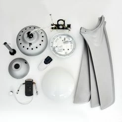 Hofstein Sanford Deckenventilator Silber, 1-flammig, Fernbedienung 37 Hofstein Sanford Deckenventilator Silber, 1-flammig, Fernbedienung -Bürolampen Verkäufe sanford deckenventilator h3375570 18