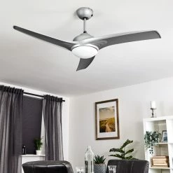 Hofstein Sanford Deckenventilator Silber, 1-flammig, Fernbedienung 26 Hofstein Sanford Deckenventilator Silber, 1-flammig, Fernbedienung -Bürolampen Verkäufe sanford deckenventilator h3375570 7