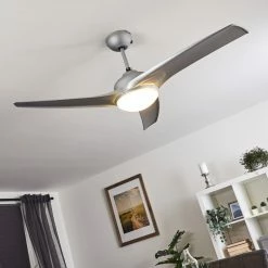 Hofstein Sanford Deckenventilator Silber, 1-flammig, Fernbedienung 28 Hofstein Sanford Deckenventilator Silber, 1-flammig, Fernbedienung -Bürolampen Verkäufe sanford deckenventilator h3375570 9