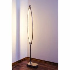Hofstein Santa Marta Stehleuchte LED Nickel-Matt, Chrom, 1-flammig -Bürolampen Verkäufe santa marta stehleuchte h3003121 12