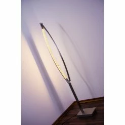 Hofstein Santa Marta Stehleuchte LED Nickel-Matt, Chrom, 1-flammig -Bürolampen Verkäufe santa marta stehleuchte h3003121 18