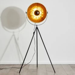 Hofstein Saturn Stehlampe Schwarz, 1-flammig -Bürolampen Verkäufe saturn stehlampe h169941 6