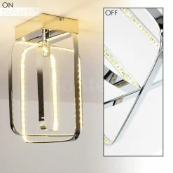 Hofstein Sepino Deckenleuchte LED Chrom, 1-flammig -Bürolampen Verkäufe sepino deckenleuchte h165929 9