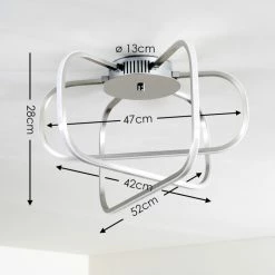Hofstein Serre Deckenleuchte LED Chrom, 1-flammig -Bürolampen Verkäufe serre deckenleuchte h167510 1