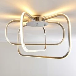 Hofstein Serre Deckenleuchte LED Chrom, 1-flammig -Bürolampen Verkäufe serre deckenleuchte h167510 17