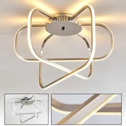 Hofstein Serre Deckenleuchte LED Chrom, 1-flammig -Bürolampen Verkäufe serre deckenleuchte h167510 20