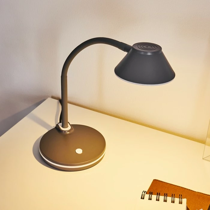 Hofstein Shreveport Tischleuchte LED Anthrazit, Weiß, 1-flammig 4 Hofstein Shreveport Tischleuchte LED Anthrazit, Weiß, 1-flammig – Bild 4