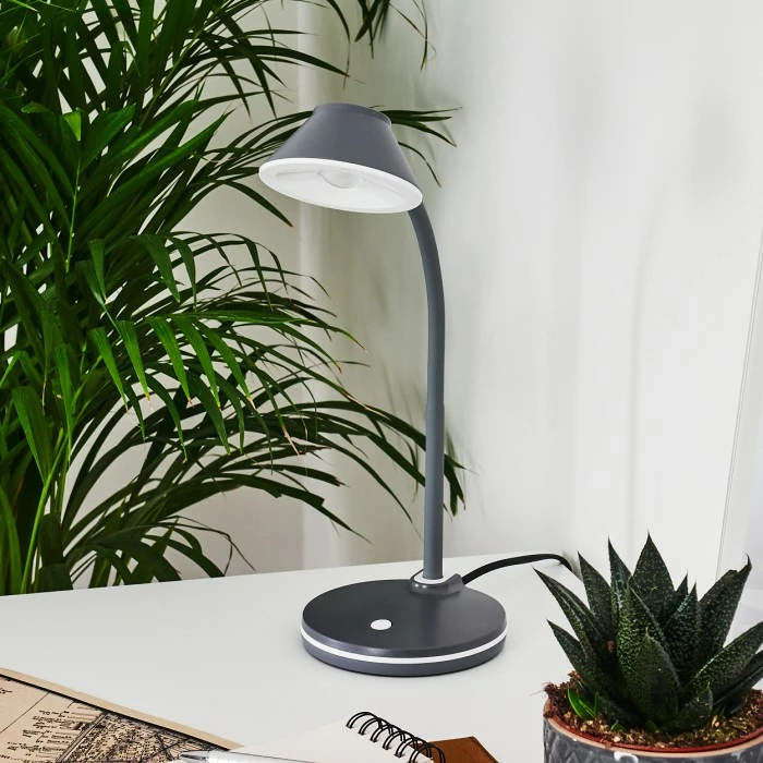 Hofstein Shreveport Tischleuchte LED Anthrazit, Weiß, 1-flammig 5 Hofstein Shreveport Tischleuchte LED Anthrazit, Weiß, 1-flammig – Bild 5