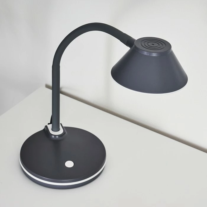 Hofstein Shreveport Tischleuchte LED Anthrazit, Weiß, 1-flammig 6 Hofstein Shreveport Tischleuchte LED Anthrazit, Weiß, 1-flammig – Bild 6