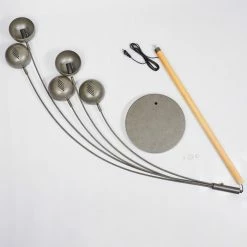 Hofstein Siamado Stehleuchte Nickel-Matt, Holz dunkel, 5-flammig -Bürolampen Verkäufe siamado stehleuchte h3443651 4