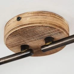 Hofstein Skodsbol Deckenleuchte Grau, Hellbraun, Stahl gebürstet, 4-flammig -Bürolampen Verkäufe skodsbol deckenleuchte h3350232 4