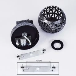 Hofstein Stavik Deckenleuchte Schwarz, Silber, 1-flammig -Bürolampen Verkäufe stavik deckenleuchte h3431962 4