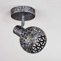 Hofstein Stavik Deckenleuchte Schwarz, Silber, 1-flammig -Bürolampen Verkäufe stavik deckenleuchte h3431962 7