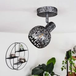 Hofstein Stavik Deckenleuchte Schwarz, Silber, 1-flammig -Bürolampen Verkäufe stavik deckenleuchte h3431962 9