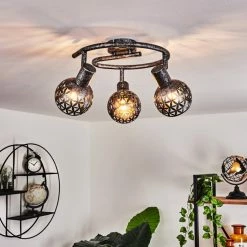 Hofstein Stavik Deckenleuchte Schwarz, Silber, 3-flammig -Bürolampen Verkäufe stavik deckenleuchte h3441435 6