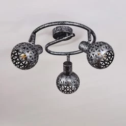 Hofstein Stavik Deckenleuchte Schwarz, Silber, 3-flammig -Bürolampen Verkäufe stavik deckenleuchte h3441435 7