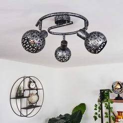 Hofstein Stavik Deckenleuchte Schwarz, Silber, 3-flammig -Bürolampen Verkäufe stavik deckenleuchte h3441435 9