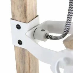 Steinhauer Gearwood Tischleuchte Weiß, Holz dunkel, 1-flammig -Bürolampen Verkäufe steinhauer gearwood tischleuchte 2665w 3