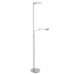 Steinhauer Turound Stehlampe LED Edelstahl, 2-flammig